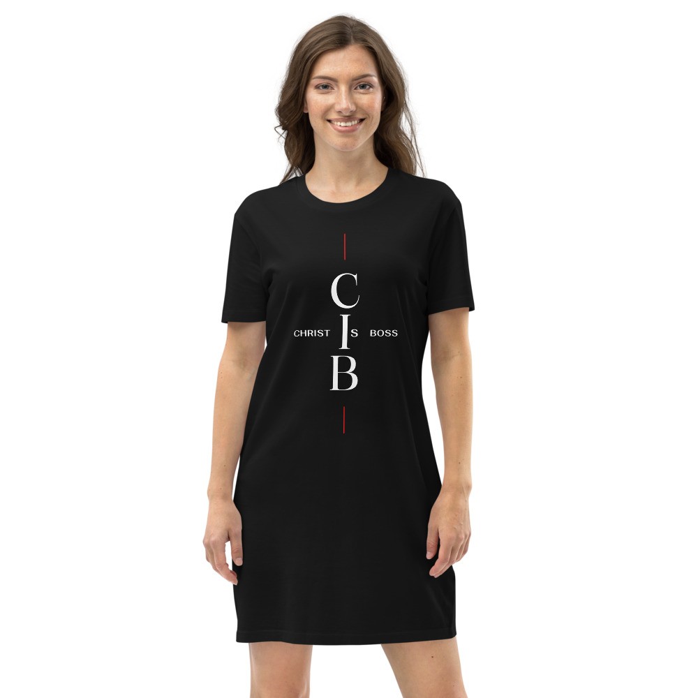 Christ Is Boss Ladies Organic Cotton T-Shirt Style Dress