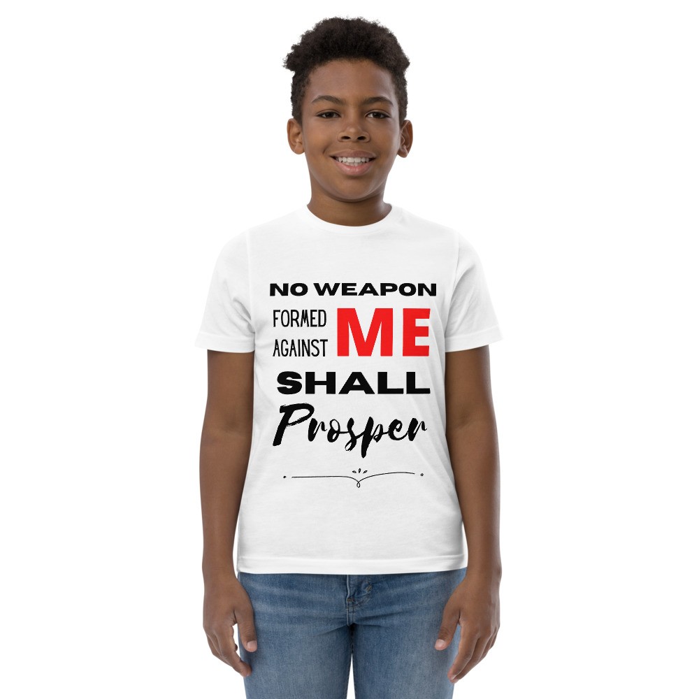 No Weapon Formed Against Me Youth Jersey T-Shirt