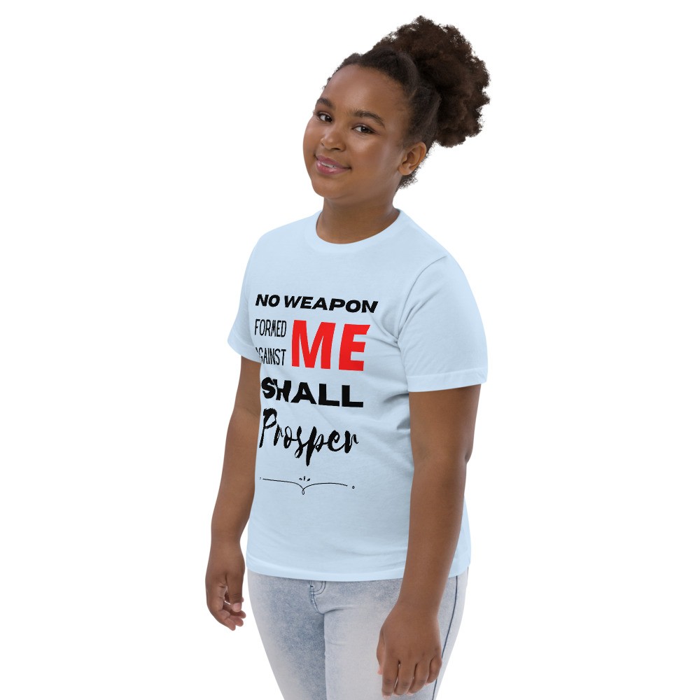 No Weapon Formed Against Me Youth Jersey T-Shirt