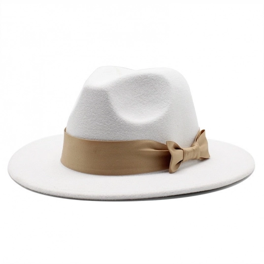 (Vintage Fedora for women) Wool Wide Brim Top Hat Church Hat Bowler Jazz Hats