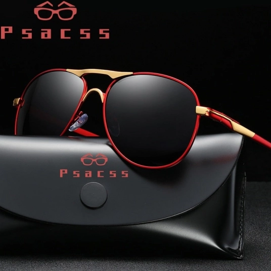 Psacss NEW Pilot Polarized Sunglasses Men Vintage Brand High Quality Fashion Sun Glasses For Driving Fishing gafas de sol hombr