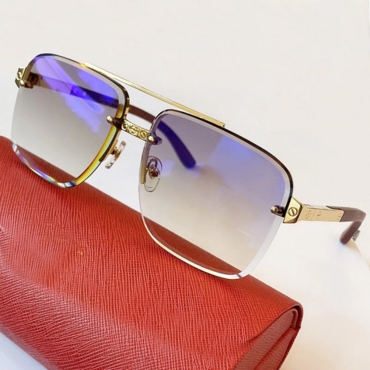 Classic Brand Luxury Sunglasses Man Square Carter Glasses 2021 Trending Sun Glasses Cut Edge Rimless Frame Men Big Frame Shades