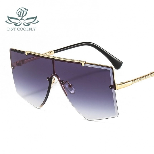2021 New Fashion Shield Sunglasses Men Women Brand Designer Luxury Gradients Lens Alloy Metal Frame Black Quality Sun Glasses