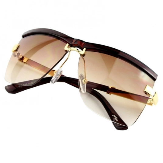 Sunglasses Women SemiRimless Frame Brand Design Business Sun Glasses Ladies Men Unisex 6 Colors UV400