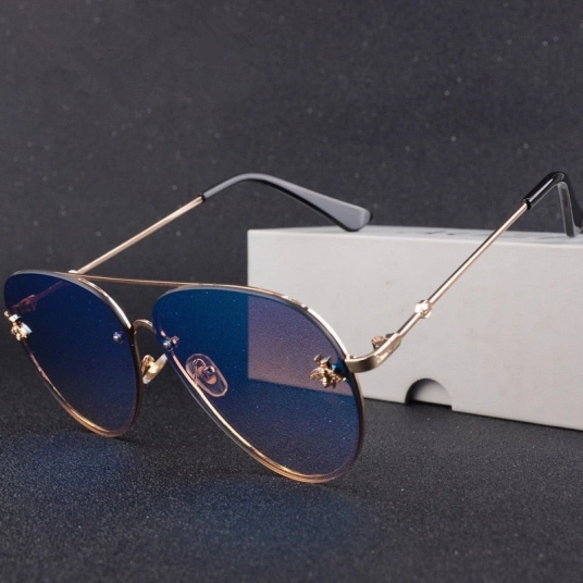2020 bee Sunglasses Women Men Vintage Gradient Glasses Retro Sun Glasses Female Eyewear  UV400 Fashion Drive Outdoor frog mirro