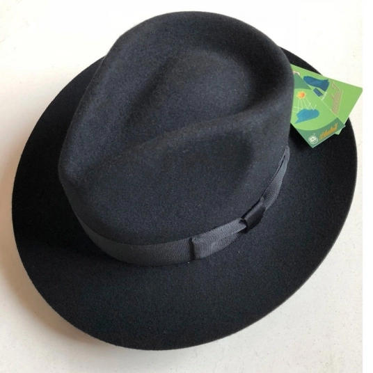 (Smooth Classic Fedora Hats) Men's Wool Felt Fedora Gangster Hat