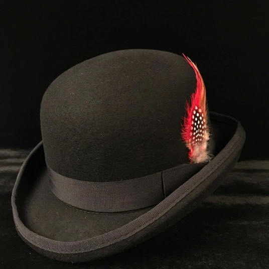 100% Australia Wool Felt Derby Bowler Hat Men