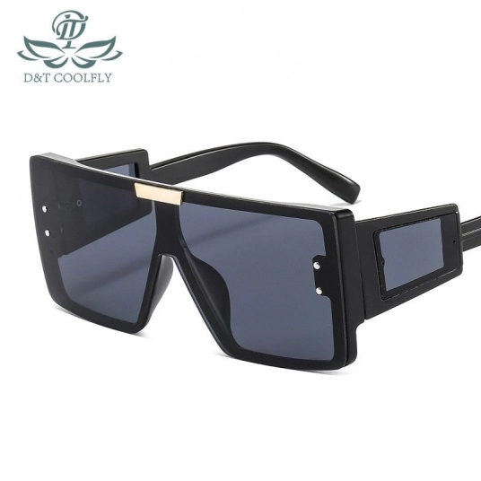 D&T 2021 New Fashion Square Shield Sunglasses Women Men Gradient Colorful Lens Frame Brand Designer Luxury Vintage Sun Glasses