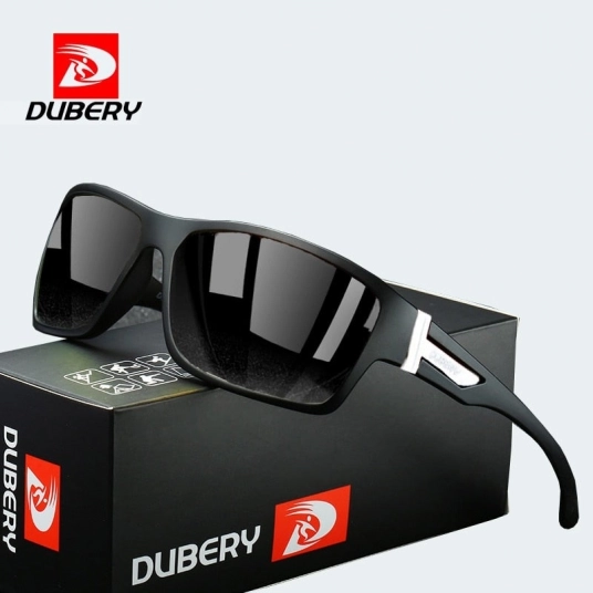 DUBERY 2021 New Brand Classic Square Polarized Sunglasses Men's Driving Male Sun Glasses Eyewear UV Blocking Oculos