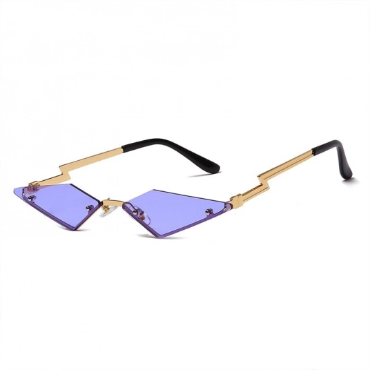 Fashion Cat Eye Sunglasses Luxury Brand Designer Women Metal Rimless Sun glasses Lady Trend Sunglass UV400 Shades Eyewear