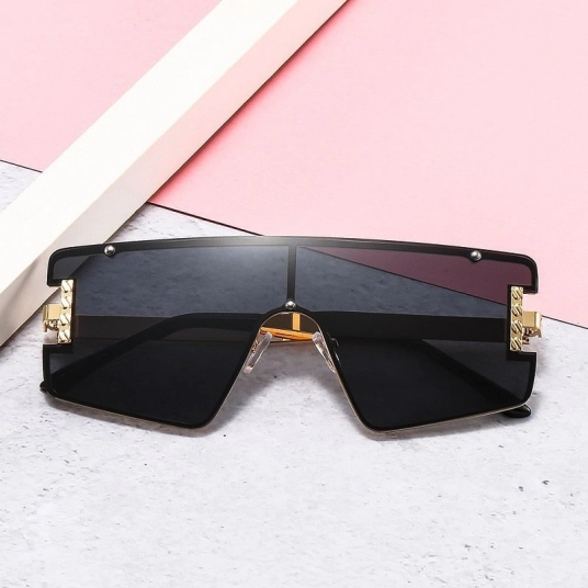 2021 New Arrival Luxury Shield Sunglasses Men Women Goggle PC Gradients Lens Golden Frame Brand Designer HighEnd Sun Glasses