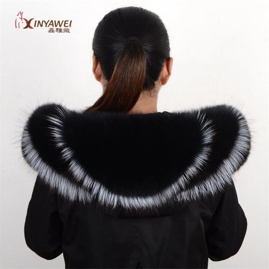 Special Price Winter Scarf For Women Fox Fur Collar 75/80 cm Fur Jackets Luxury Scarves Coat Decoration Shawl Scarf Man.