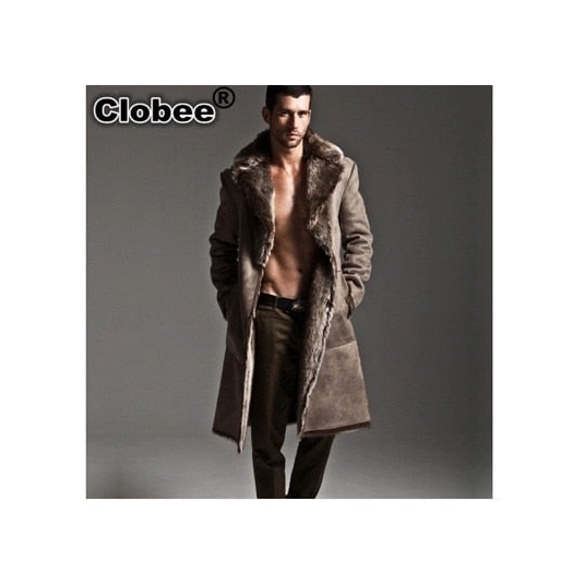 2021 Winter Office Mens Faux Fur Coat Long Style Windbreaker Fall  2021 Luxury Plus Size TwoSided Thick Mink Fur Coat V508