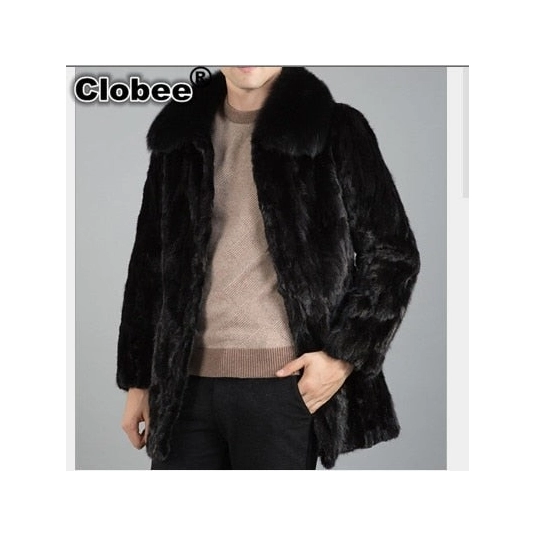 2020 Plus Size XXXL Design 2020 Luxury Men's Faux Fur Coat 6XL Winter Thick  Furry Masculina Mink Rabbit Fur Coat Outwear V541