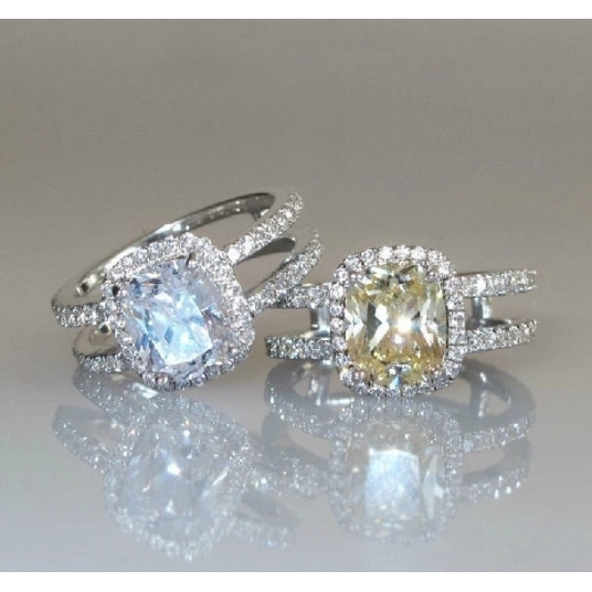 3 Carat Cushion Cut Diamond Ring 925 Sterling Silver Ring for Women Luxury Design Jewelry