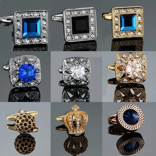 975 Jewelry french shirt cufflink for mens Brand designer Cuffs link Button male Gold High Quality Luxury Wedding Free Shipping