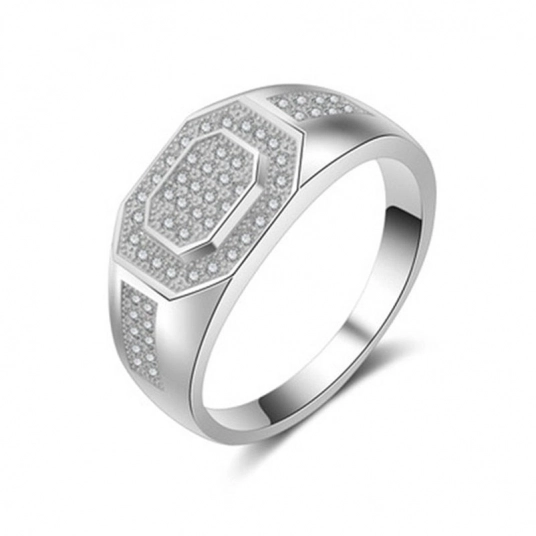S925 Sterling Silver Rings For Men Classic Design Hombres Anillo Luxury Bridegroom Wedding Fine Jewelry Engagement Ring Bijoux