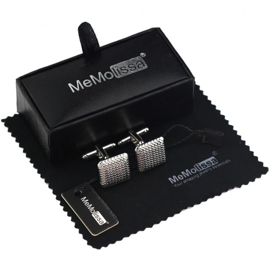 MeMolissa Cufflinks Luxury frosted Square Classical Design Cufflinks for Wedding Men's Jewelry