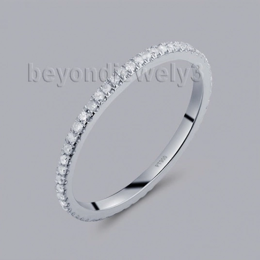 Contracted Platinum PT900 Wedding Ring  Natural  Diamonds 0.28ct Engagement Luxury Jewelry R0014