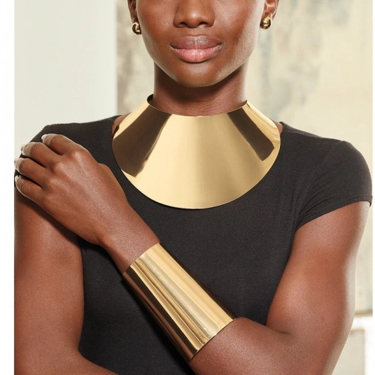 Extraordinary Queens Big Chokers Necklaces for Women Collar Necklace & Bracelet