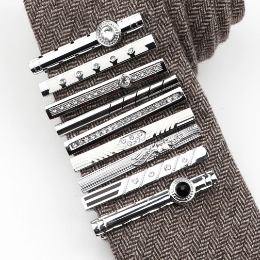 2020 Brand New Fashion Tie Clip High Quality Jewelry Simple Enamel Mens Business Luxury Design Bar Pinch Clasp Tie Pin Gift