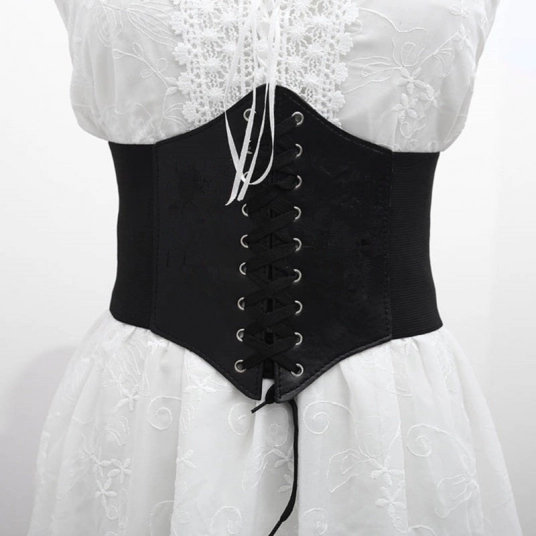 (Womens Waist Slimmer Belts) Corset Wide Belts Pu Leather Slimming Body Belts For Women Elastic Waist Belts Cinto Sobretudo Fem