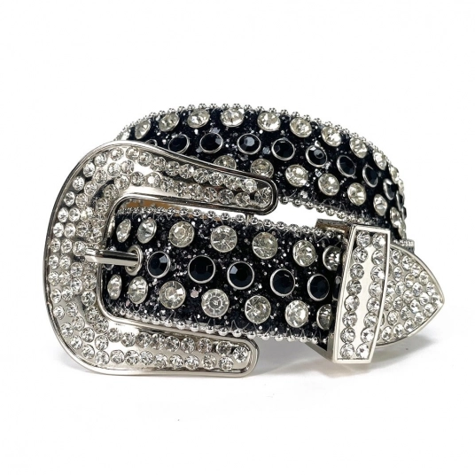 (Womens Belts) Western Cowgirl Cowboy Bling Bling Rhinestones Belt Quality Studded Belt For Women Men Fashion Cinto De Strass C