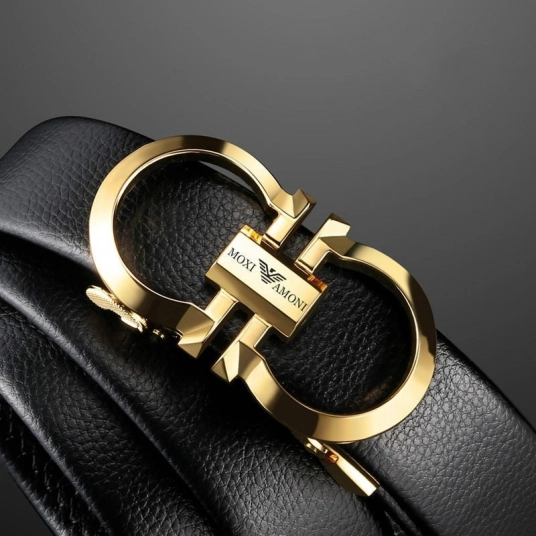 Famous Brand Belt 3.5cm Width New Male Designer Metal Automatic Buckle Cowhide Leather men belt Luxury belts for men Strap