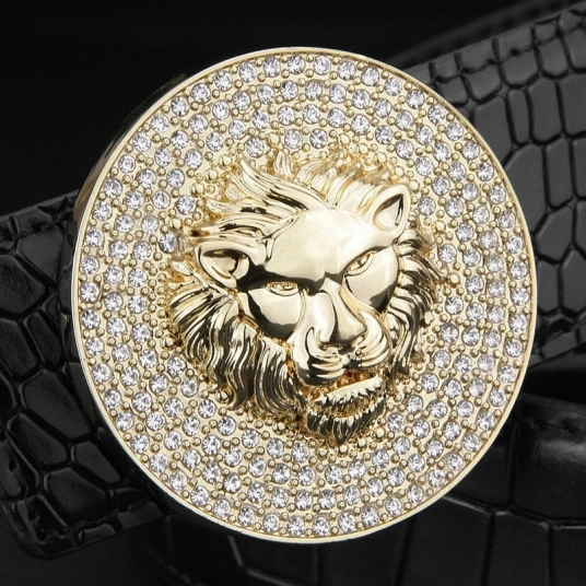 2018 men fashion designer genuine leather Luxury Metal Alloy buckle lion belt Cowskin sash wide belt High Quality Ceinture Homm