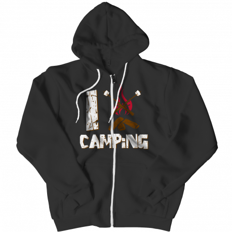 I Love Camping Zipper Hoodie