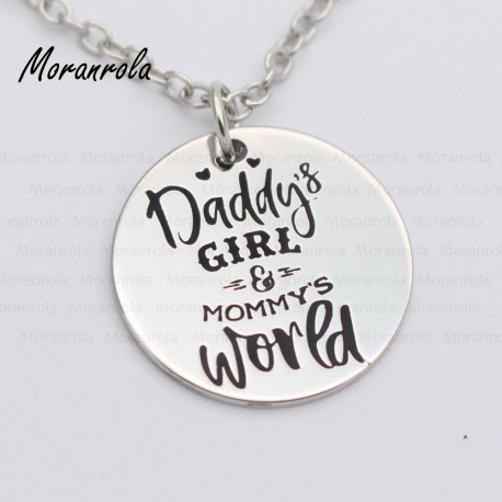 Daddy's Girl | Mom's World |Necklace or Key Chain