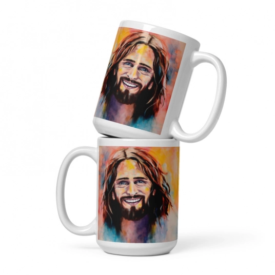 He Is Love! White Glossy Mug