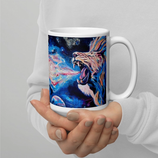 Awakening Breath White Glossy Mug