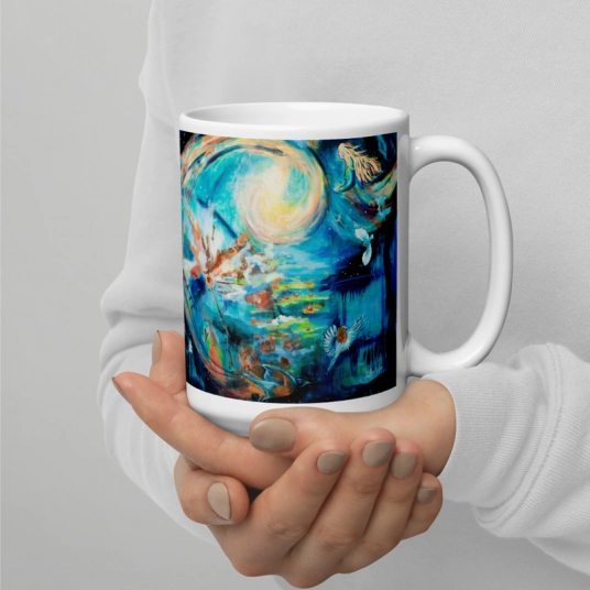Quantum Shift White Glossy Mug