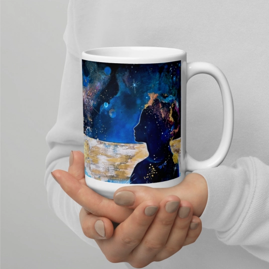 Head in the Clouds White Glossy Mug