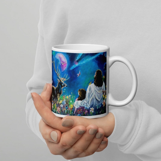 Come Away White Glossy Mug