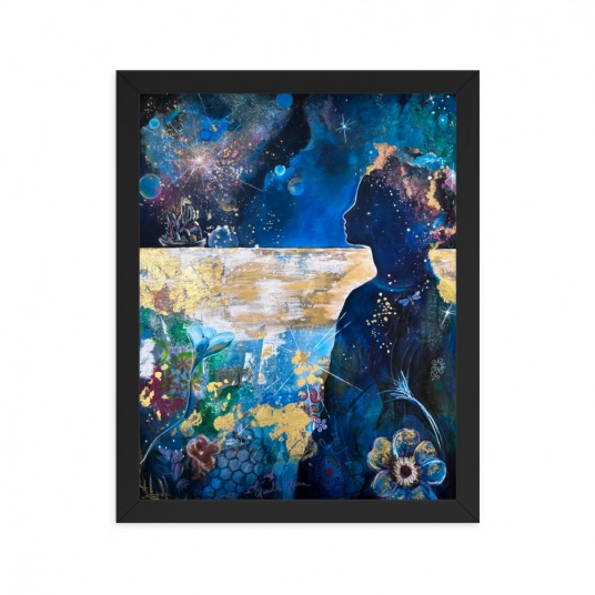 Head in the Clouds Enhanced Matt Poster FRAMED