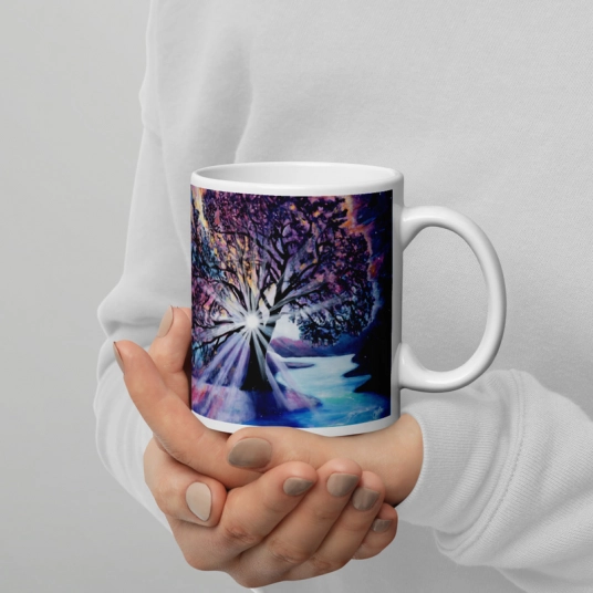 Tree of Life White Glossy Mug