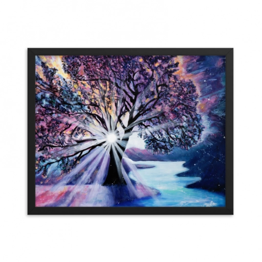 Tree of Life Enhanced Matt Poster Framed