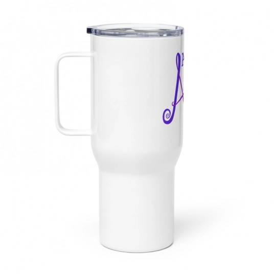 Abundant Joy Travel Mug with a handle