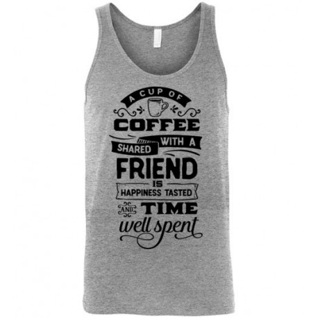 A Cup of Coffee Shared - Canvas Unisex Tank