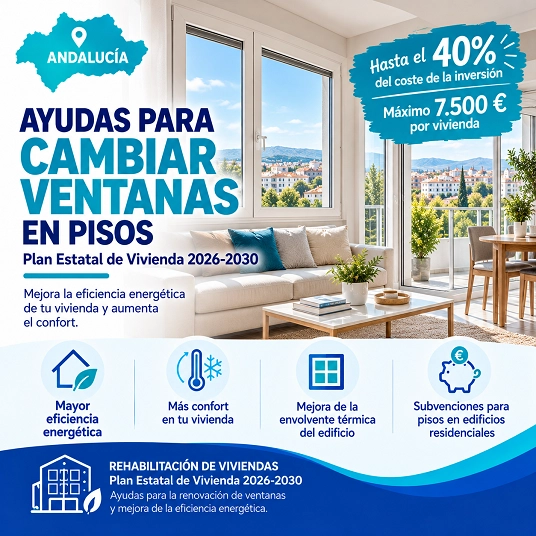 Ayudas para renovar ventanas en pisos de Andalucía
