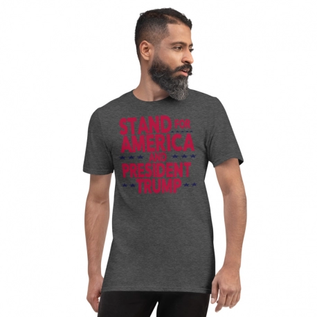 Men's Stand up for America and President Trump T Shirt