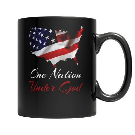 Black One Nation Under God Mug