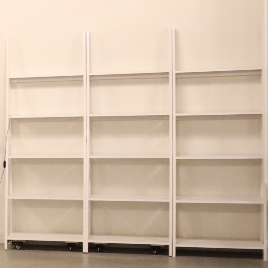White Ladder Shelf with wheels