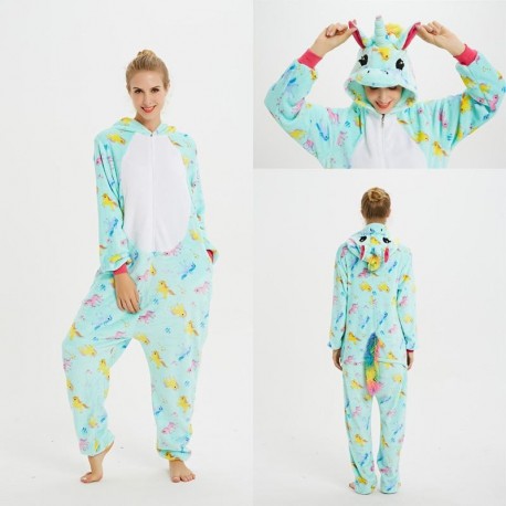 Crazy Onesies™  Blue printed Pegasus  Adults Sleepwear (unisex)