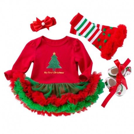 Crazy Onesies™  Christmas Baby Girls Costume  Cotton Rompers, Newborn Jumpsuits Dress