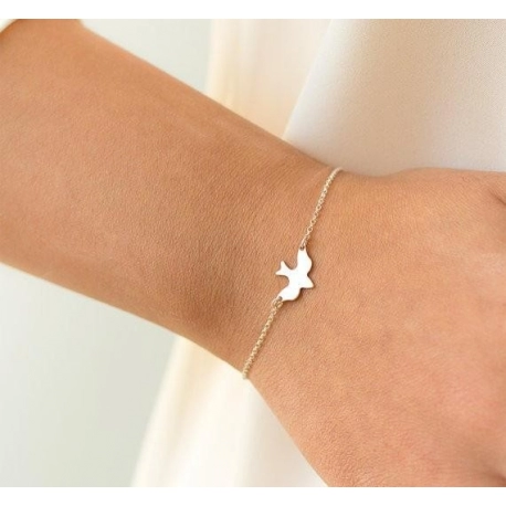Women Fashionable Tiny Peace Dove Bracelet.