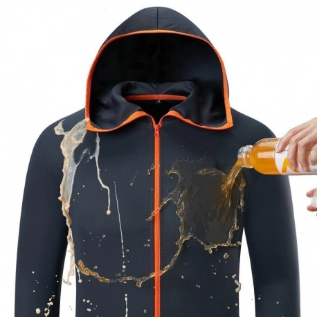 Waterproof Fishing Clothes Tech Hooded Hydrophobic Clothing Casual.