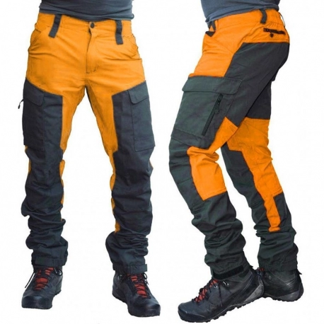 Men's Casual Multi Pockets Sports Long Cargo Pants.